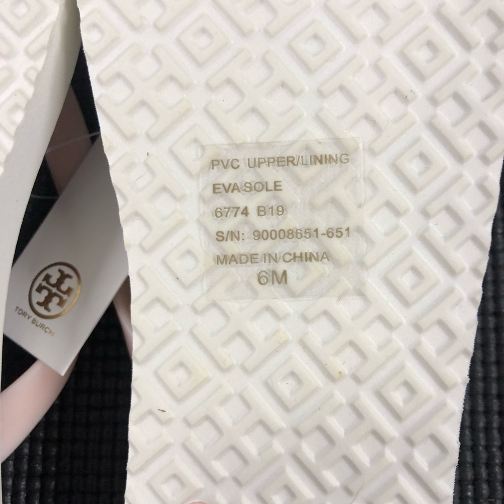 🆕 Tory Burch Hicks Garden Flip Flops Ballet Pink - Picture 7 of 7